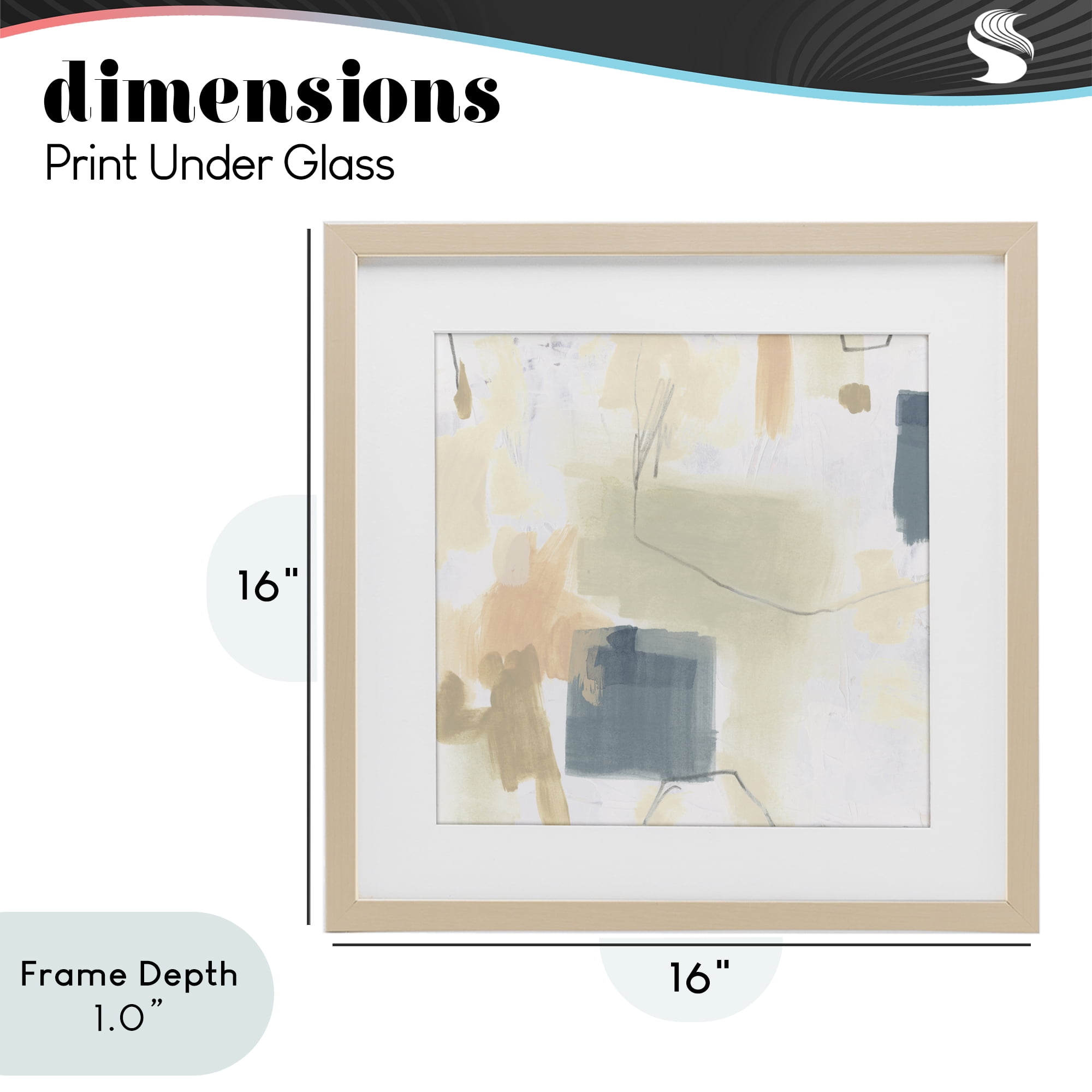 Stupell Industries Minimal Plaster Line Birch Framed Print Under Glass, design by June Erica Vess