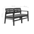 thumbnail image 4 of vidaXL Ensemble de Salon Extérieur 4 Pcs Plastique Anthracite, 4 of 5