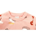 thumbnail image 2 of DDSOL Chandails en Molleton en Coton pour Filles Col Rond Mignons le Hérisson et le Renard Chandail Rose, 2 of 4