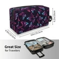thumbnail image 4 of Goofa Purple Butterfly Printed Toiletry Bag with Handle,Large Capacity Travel Makeup Cosmetic Bag for Women, Carry on Airport Airline Compliant Bag, 4 of 9