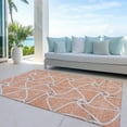 thumbnail image 6 of Addison Rugs Chantille Indoor/Outdoor Transitional Geometric Salmon Washable Rectangle Rug, 8' x 10', 6 of 6