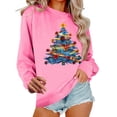 thumbnail image 2 of Craaazy Christmas Fashion Long Sleeve Round Neck Shirts for Women Christmas Printing Loose Blouse Capless Gifts Sweatshirts Top, 2 of 6