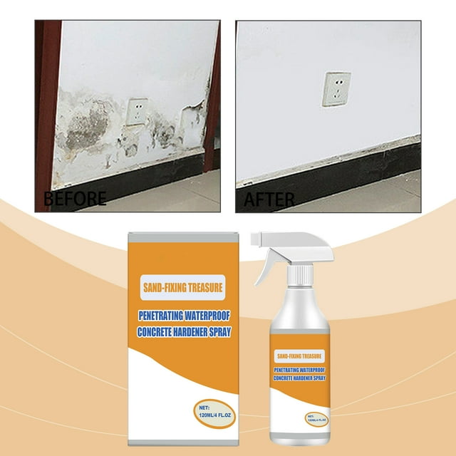 Spray sellador y endurecedor de hormigón - Tratamiento impermeabilizante para entradas de vehículos, suelos, patios - 120 ml