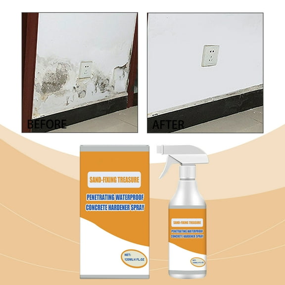 Concrete Sealer Spray, Waterproof Concrete Hardener & Strengthener, Polymer-Based Formula for Enhanced Hardness & Waterproofing, Easy-Apply Long-Lasting Protection, Industrial & DIY Concrete Treatment