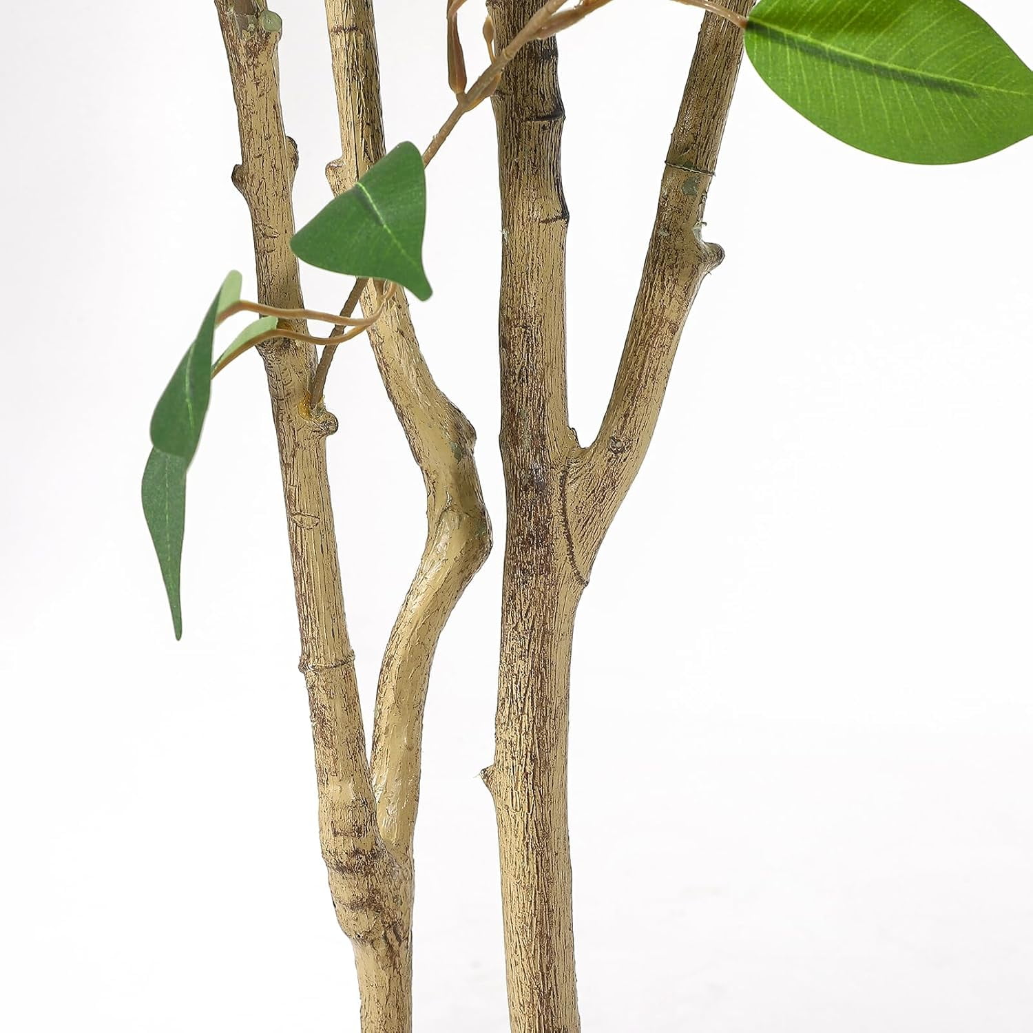 Artificial Ficus Tree with Natural Wood Trunk and Lifelike Fruits, Realistic Fake Indoor Plant for Home, Office, Living Room Decor, Perfect as a Housewarming Gift