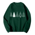 thumbnail image 4 of XDZJLR Mens Christmas Sweatshirt Festive Graphic Hoodless Sweatshirts Winter Comfort Seasonal Print Fleece Pullover With Interior Durable Knit Quality Warm Dailywear Dark Green Xxl, 4 of 4