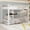 White, variant on Metal Twin Over Twin Bunk Bed Frame, Heavy Duty Stable Steel Bed with Noise Reduction Design, Safety Guardrail & Built-in 3-Step Ladder, Low Profile Structure, No Box Spring Needed