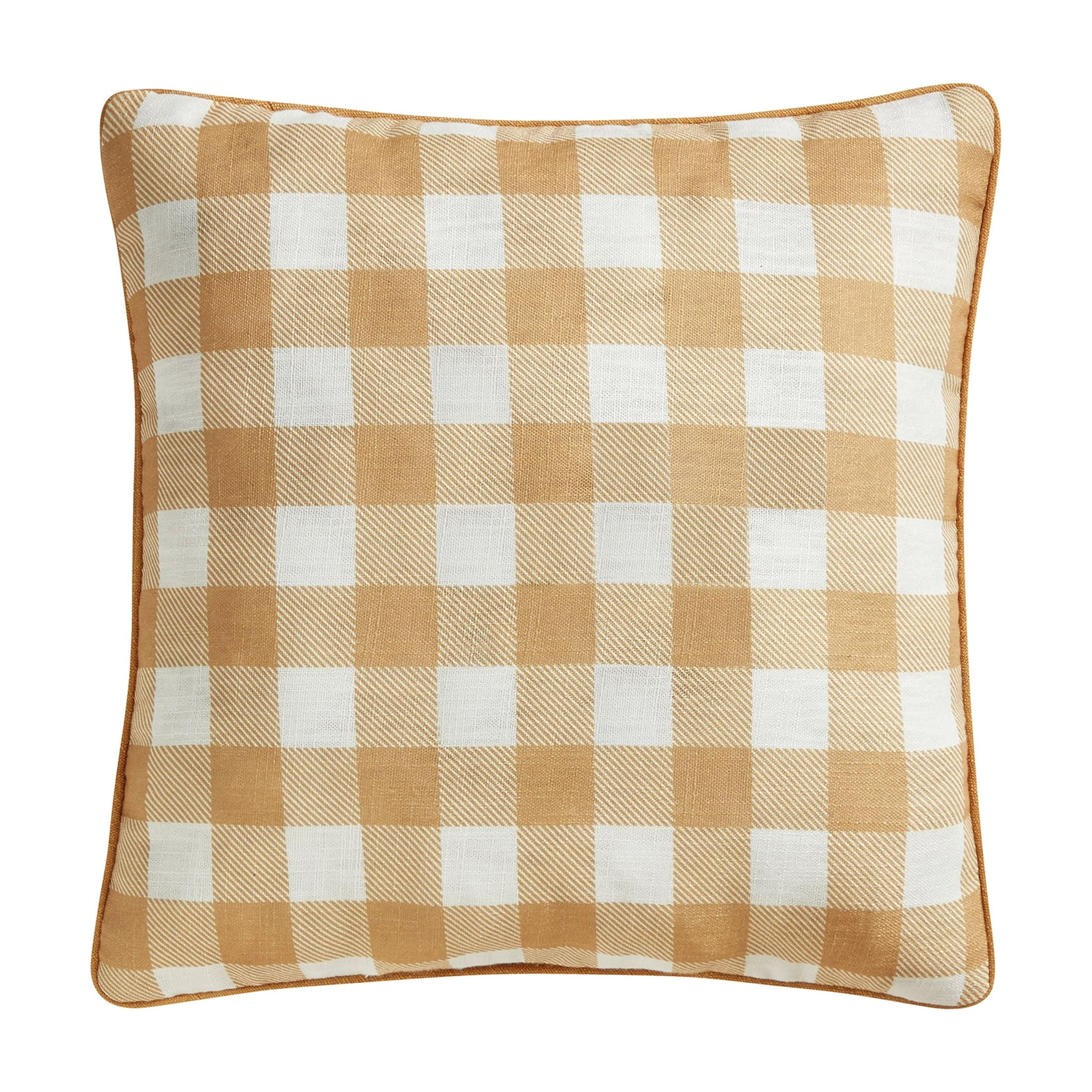 Way to Celebrate 18" x 18" Yellow Wheat Reversible Decorative Pillow