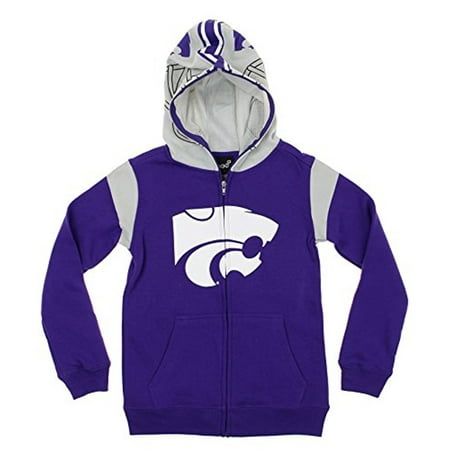 State Wildcats Spring - NCAA Youth Kansas State Wildcats Full Zip Fleece Helmet Hoodie