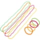 thumbnail image 1 of 1 juego de collar de cuentas de neón, pulsera de cadena de bolas con cuentas, accesorios para vestido de fiesta (collar y pulsera), 1 of 4