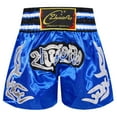 thumbnail image 5 of Hansber Kids Boys Boxing MMA Shorts Muay Thai Kickboxing Martial Arts Trunks Grappling Short Bottoms Blue L/160, 5 of 8