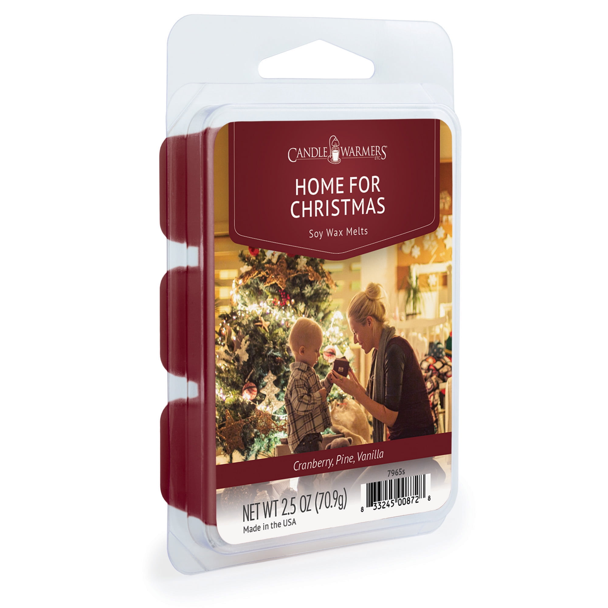 Candle Warmers Etc. 2.5 oz Classic Fragrance Wax Melt, Home for Christmas