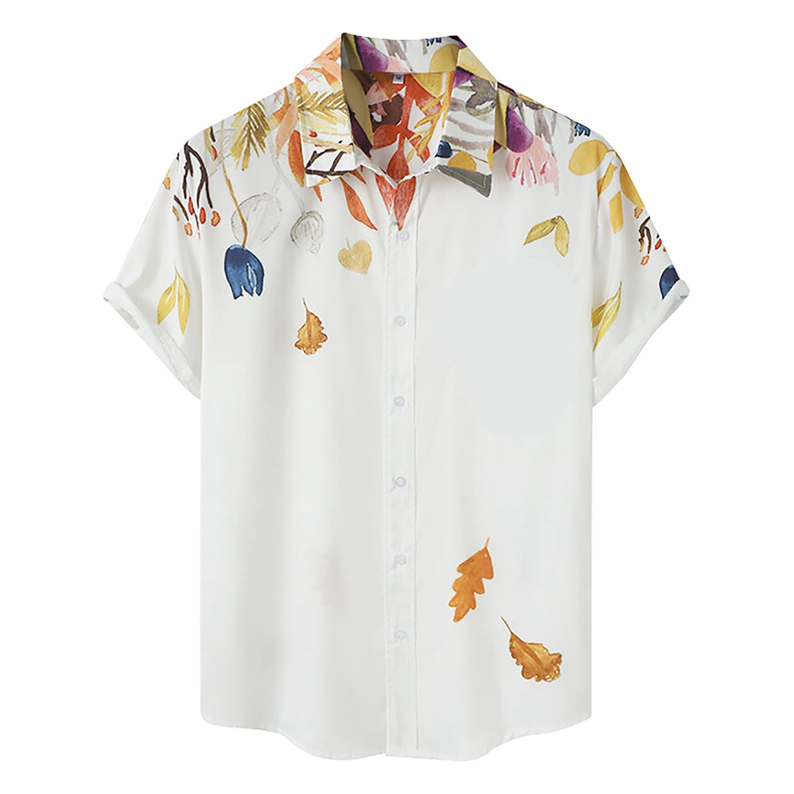 Mens Shirt Adult Male Mens Big \u0026 Tall Shirts Floral Shirt for Men Tropical  Casual Short Sleeve Button Down Printed Beach Shirts Clothes(White,XXL) -  Walmart.ca