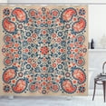 thumbnail image 1 of Ambesonne Paisley Shower Curtain, Cultural Folk Persian, 69"Wx84"L, Night Blue Orange Tan, 1 of 3
