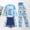 czb# Dark Blue10, variant on CUZIBR Toddler 4 Piece Swimsuit Long Sleeve Rash Guard Swimwear Raglan Sleeve Striped Cartoon Graphic Tshirts Top Drawstring Waist Trousers Trunks Hat Upf 50 Sun Color Block Beachwear,Blue,4-5 Years