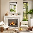thumbnail image 2 of Gymax Farmhouse Wall Mirror Rustic Wood Frame Barn Door Style Decorative Mirror, 2 of 10