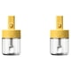 thumbnail image 2 of Kearding Cuchara telescópica Condimento Tanque Contenedor Caja de tarro de pimienta Miel Azúcar Especias Aceite Dispensador Picnic Hogar Amarillo 2Conjunto, 2 of 6