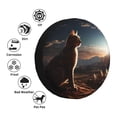 thumbnail image 4 of Rateoe Pyramid Desert Cat Pattern Tire Cover Wheel Protectors Weatherproof Wheel Covers Universal Fit for Trailer Rv SUV Truck Camper Travel Trailers Accessories-16 inch, 4 of 6