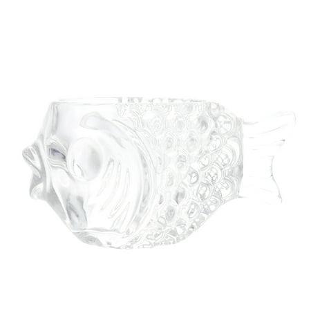 

OUNONA 1pc Fish-shaped Glass Cup Creative Wine Cup Milk Tea Coffee Beverage Cup