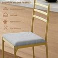 thumbnail image 6 of Bar Stools Set of 2,Counter Height Bar Stool,Faux Leather Bar Chair,Upholstered Barstools With Back,Thick Cushion,Footrest For Dining Room Kitchen Island Counter Bar, 6 of 8