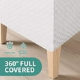 thumbnail image 6 of Rectangle Ottoman Cover, Slipcover For Ottoman, Footstool Cover With Elastic Bands Washable -white-Large, 6 of 7