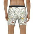 thumbnail image 4 of Picia Colorful Mushrooms and Plants Pattern Men's Athletic Long Leg Briefs , Performance Stretch Underwear，Moisture-Wicking, 4 of 7