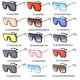thumbnail image 3 of Gafas de sol estilo hip hop con montura grande exagerada y lentes con letras unidas para mujer y hombre sin marco, gafas de sol de moda para mujer Xvw, 3 of 5