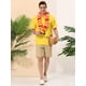 thumbnail image 3 of INSPIRE CHIC Camisa de lunares de verano para hombre, camisas hawaianas con patrón de manga corta y botones Amarillo M, 3 of 6