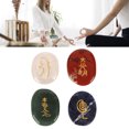 thumbnail image 3 of Reiki Balancing Stones, Hand Engraved Palm Size 4Pcs Chakra Stones  For Ritual, 3 of 8