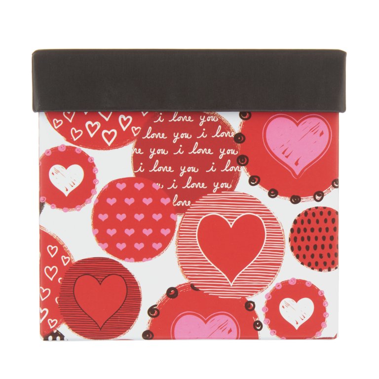 WAY TO CELEBRATE! Valentine's Day, Red Heart Takeout Gift Boxes, 4 Count