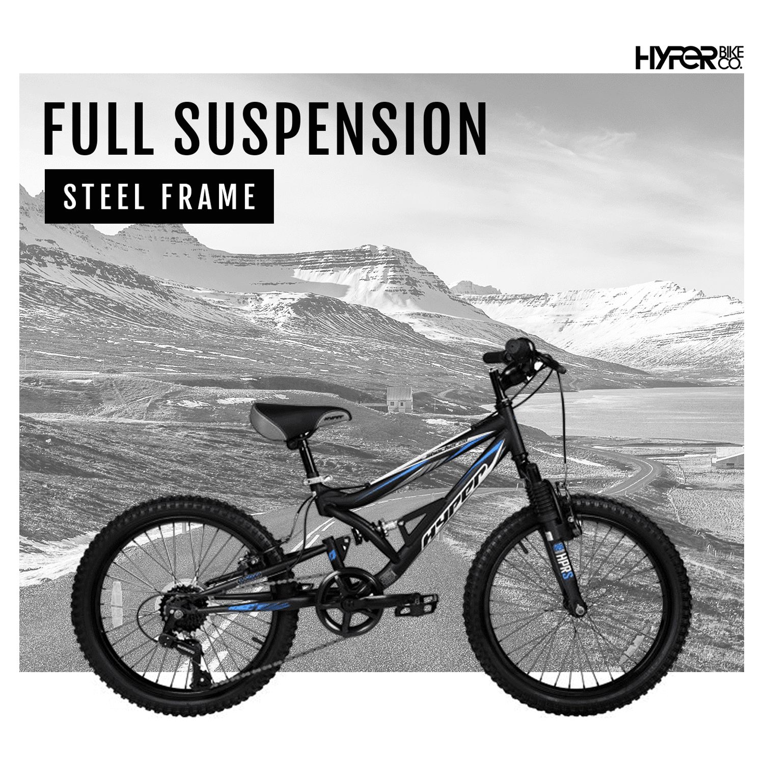 Hyper Bicycles Shocker 20" Mountain Bike, Black photo 3