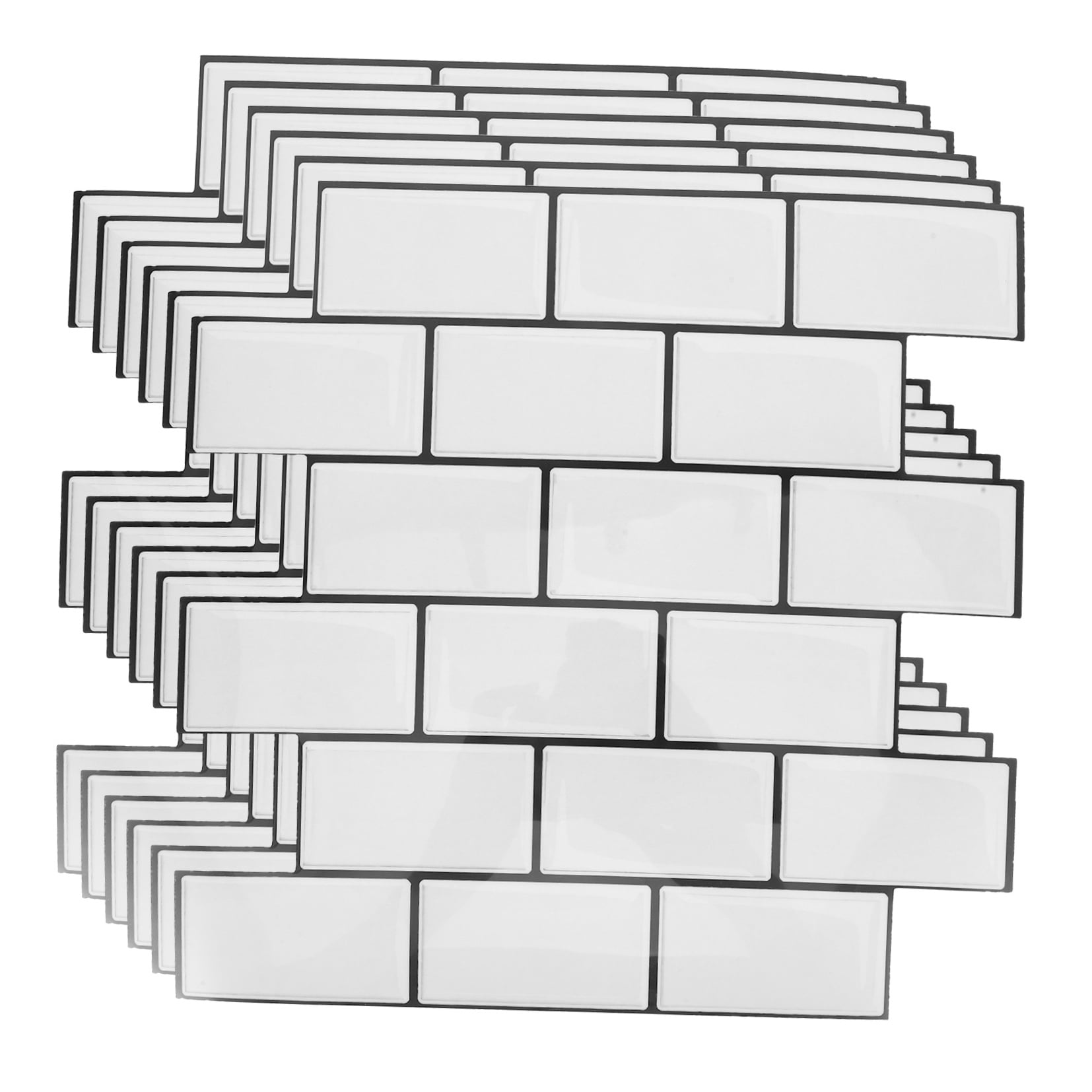 ELAYARD 6-Pack Peel & Stick Backsplash Tiles for Kitchen & Bathroom, Oil-Resistant Wall Decals, Easy to Install and