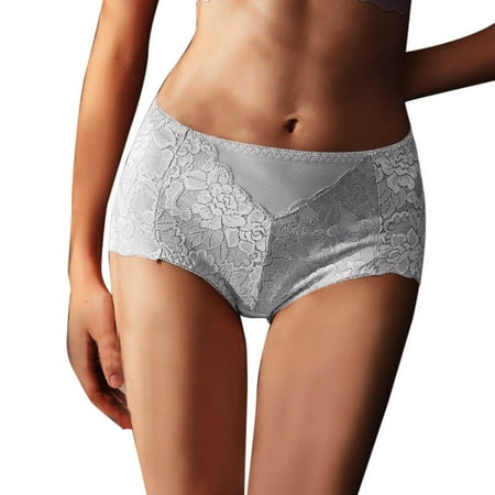 Icvfdpl Womens Panties Lace G String Thongs Lingerie Bikini Soft Breathable Women Underwear Briefs Grey M