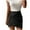 Black, variant on Mrat A-Frame Skirt Women's Solid Color Wrap Hip Stretch Half Skirt Zip Short Skirt Pleated Skirts S-83 Brown XL