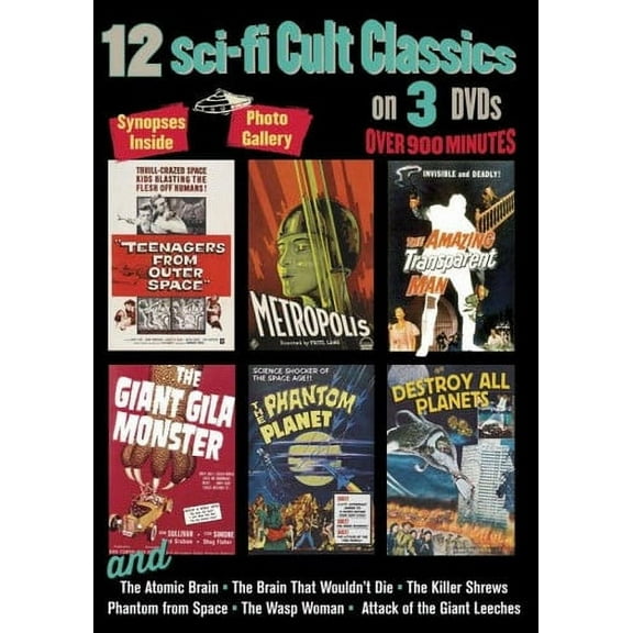 12 Sci-Fi Cult Classics (DVD), Film Chest, Sci-Fi & Fantasy