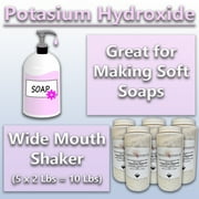 Potassium Hydroxide (KOH),90% pure, Caustic Potash, Organic Soap making 10 Lbs (Pounds)