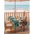 thumbnail image 6 of Teal Dog Paws Outdoor Tablecloth with Umbrella Hole, Farmhouse Vintage Modern Green Brown Wood Waterproof Outdoor Table Cover, Patio Tablecloths for Party Picnic Camping, Rectangle 54"x80", 6 of 9