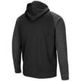 thumbnail image 3 of Men's Colosseum Black Pitt Panthers Blackout 3.0 Tonal Raglan Full-Zip Hoodie, 3 of 3