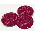 thumbnail image 3 of Inkdotpot Étiquette de Bouteille de Mariage Let Love Sparkle Véritable Feuille d'Or Rose Lot de 100, 3 of 6