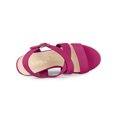 thumbnail image 4 of BLISSFUL STEP Women's Strap Espadrilles Platform Slingback Wedges Sandals Hot Pink 10, 4 of 7