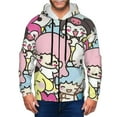 thumbnail image 6 of Lsque Sanrio for Mens Full-zip Hoodie, Zip-up Pullover Hooded Sweatshirt, Kangaroo Pocket Hoodie Ideal for Daily Wear, Travel, and Home-Large, 6 of 8