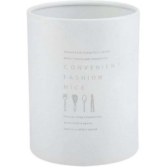 Cesta para utensilios de cocina de metal, color negro