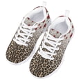 thumbnail image 3 of Pzuqiu Leopard Tennis Shoes for Girls Size 2 Rose Lace Up Kids Training Running Shoes Breathable Walking Sneakers Lightweight, 3 of 5