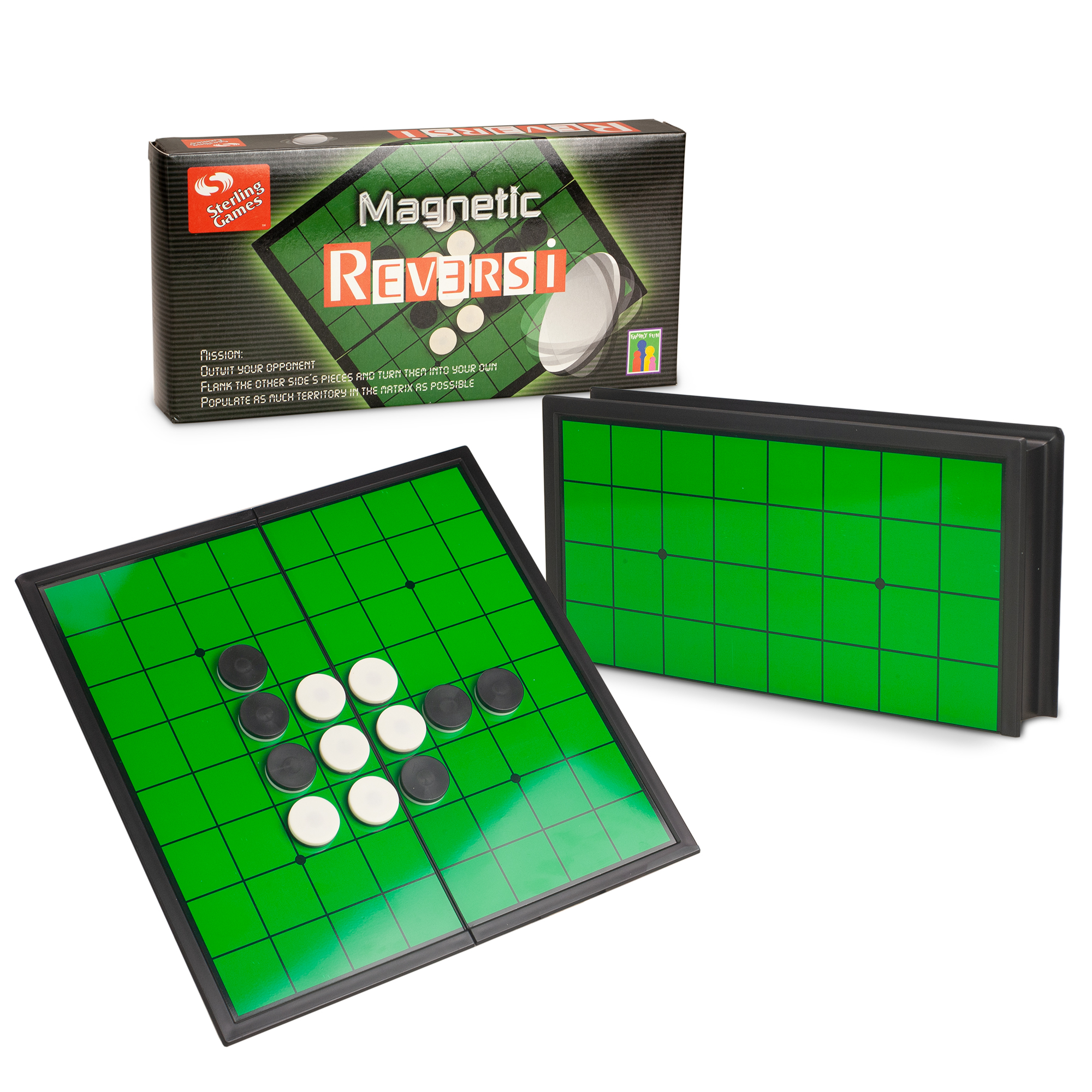 Sterling Games Othello Reversi Strategy Game 9.75 inch Folding Magnetic Board & Pieces for Home and Travel