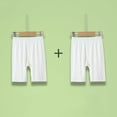 thumbnail image 4 of MGDXOX Girls 2 Pack Modal Safety Shorts Elastic Waist Soft Stretchy Breathable Knee Length Shorts for Underwear Sports and Casual Wear White 9 Years, 4 of 6
