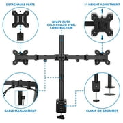 Mount-It! Dual Monitor Desk Mount, 32 Max Screen Size, Full Motion Monitor Stand