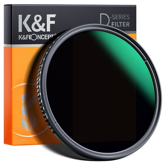 K&F CONCEPT 37mm Variable ND3-ND1000 lens Filter(1.5-10 Stops) D Series Neutral Density 24 Multi-Layer Coatings