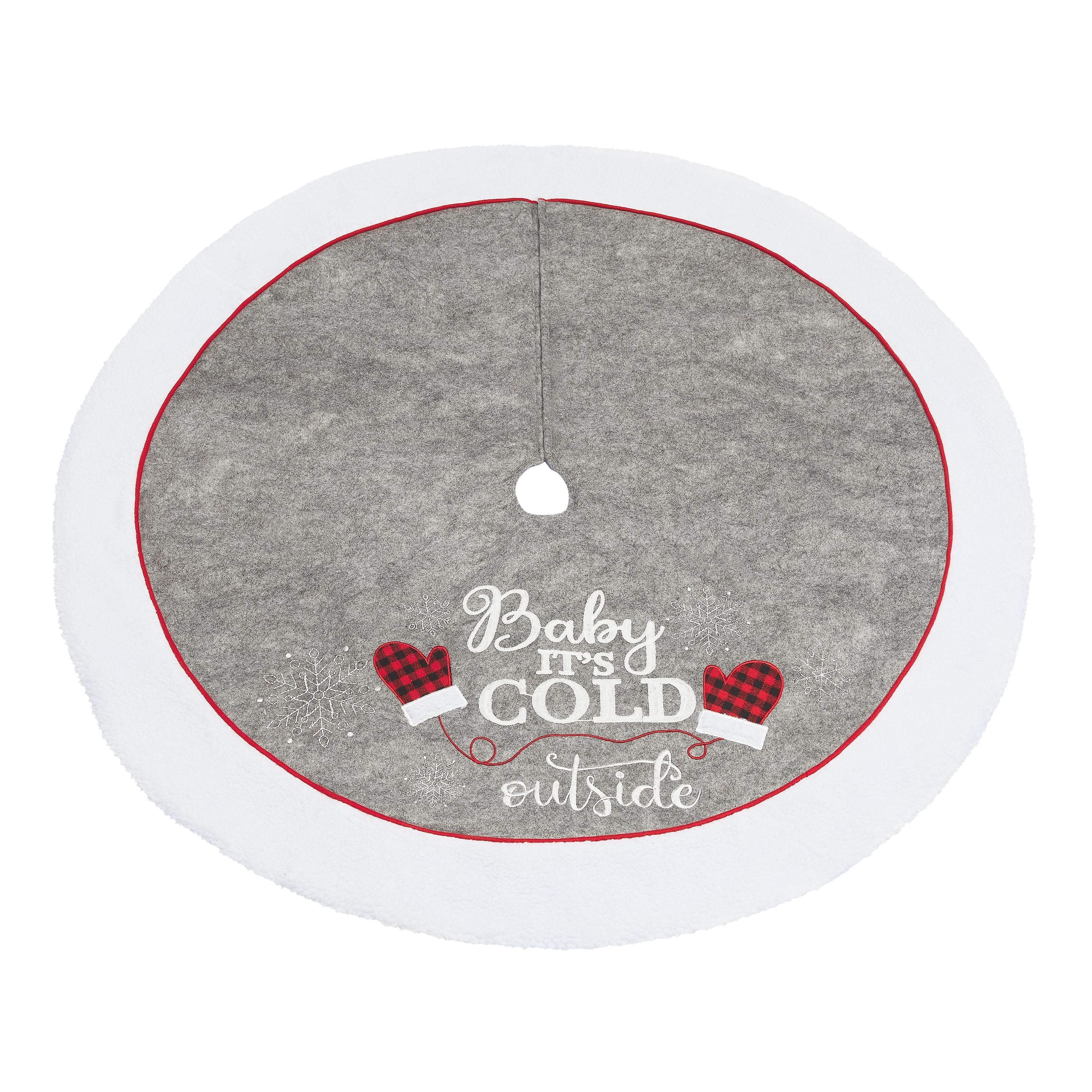 Download Holiday Time Felt Baby It S Cold Outside Christmas Tree Skirt 48 Walmart Com Walmart Com