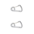 thumbnail image 4 of Soidarity Clips de mosquetón Amplia aplicación Superficie lisa Mosquetón fácil de transportar Buena estabilidad dimensional para exteriores Plata 2piezas Soidarity CBP205779, 4 of 6