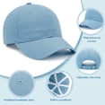 thumbnail image 3 of Bocaoying 3 Pack Toddler Baseball Cap for Boys & Girls 1-2 Years, Adjustable Washed Cotton Hat for Summer Sun Protection, 3 of 7